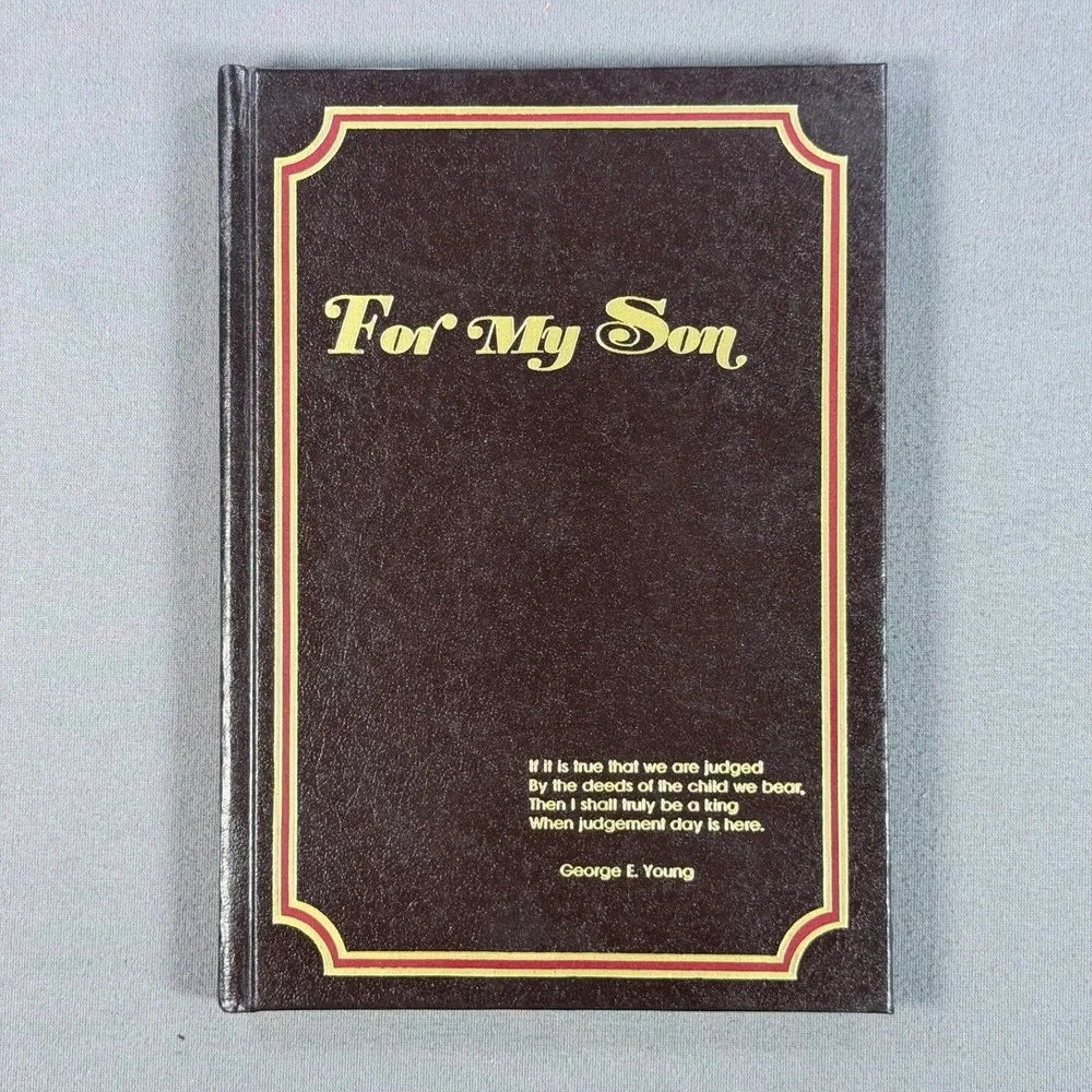 George E. Young For My Son Hardcover 1982 Vintage Poetry Inspirational Gift Book